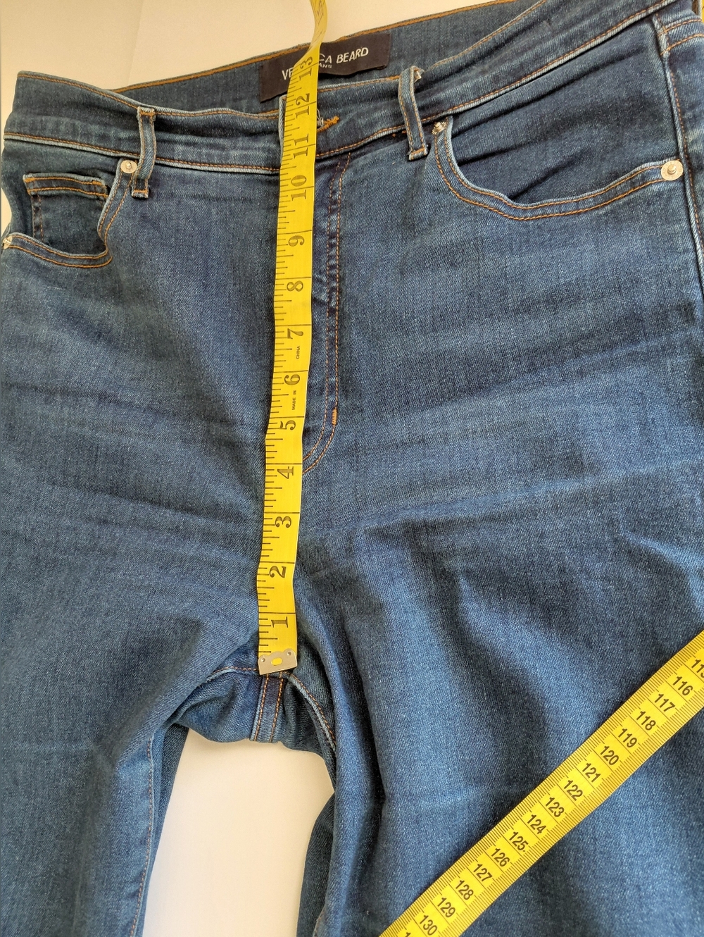 VERONICA BEARD JEANS- Women's 31 Bright Blue Carson Ankle Flare High-Rise . - Picture 6 of 13